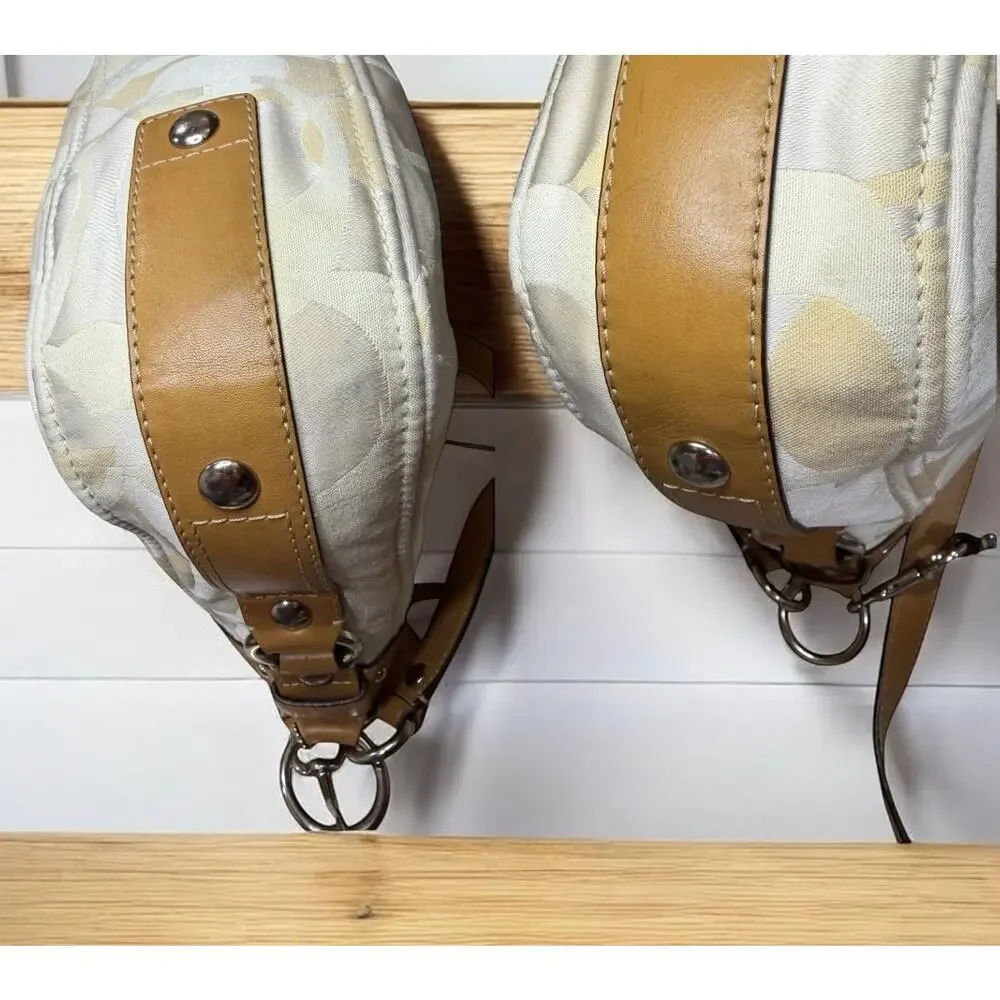 Y2K Coach F14711 Zoe Signature Optic Convertible Hobo Bag & Wristlet